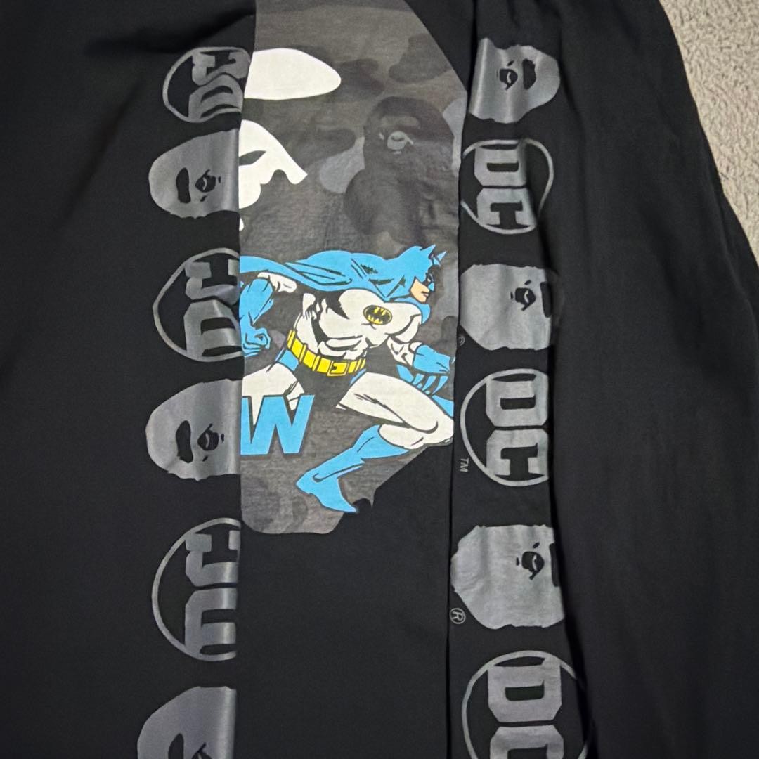 APE BAPE DC COMICS BATMAN RONT T-SHIRT L BLACK 596676 thumbnail 4