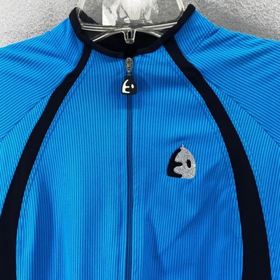 SANTINI／ETXEONDO Jersey Etxeondo Cycling Jersey Mens XL Full Zip Short Sleeve Blue Black