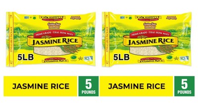 Golden Star Thai Hom Mali Jasmine Rice, 5 lbs, pack of 2