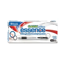 BAZIC Essence Black Gel Pen w/ Cushion Grip (12/Box), pack of 12