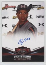 2017 Bowman Draft Under Armour All-America Game 198/199 Quentin Holmes Auto 1b8