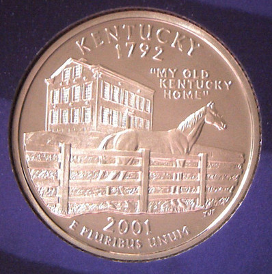 2001 S 25C Kentucky Proof 50 States Quarter **FREE SHIPPING**