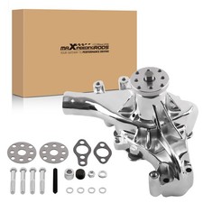 Long Water Pump Chrome For Light Duty Trucks 305 350 400 1973-1989 For Sbc 69-87