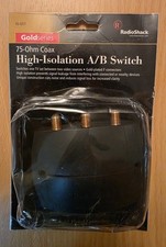 NEW Radio Shack 15-1217 75-Ohm Coax High-Isolation A/B Switch 24K Gold Plated