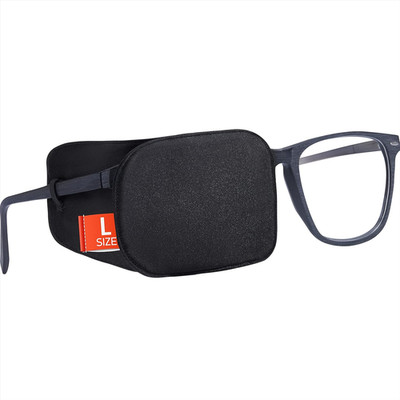 Large Silk Eye Patch for Adults and Kids Black