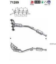 Katalysator AS 71289 für MERCEDES KLASSE W169 Sports Tourer W245 150 169 031 331