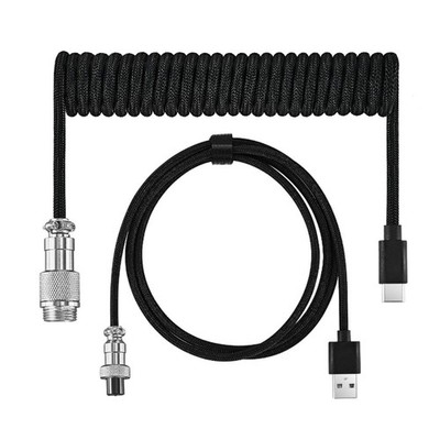 Neu Kupfer&Nylon 3M Typ C Mechanische Tastatur Spiralkabel USB Tastatur Kabel B