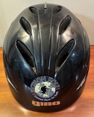Giro G10 Snowboard Ski Helmet Black Gloss Adult Large Jackson Hole Sticker
