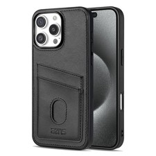 For iPhone 17 Pro Max Air 17 Leather Wallet Case 2 Credit Card Holder Shockproof