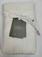 Restoration Hardware Striated Cotton-Linen Standard Sham Mist NWOT