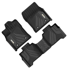 Floor Mats Liner For 2022-2026 Toyota Tundra CrewMax Cab TPE Rubber All Weather