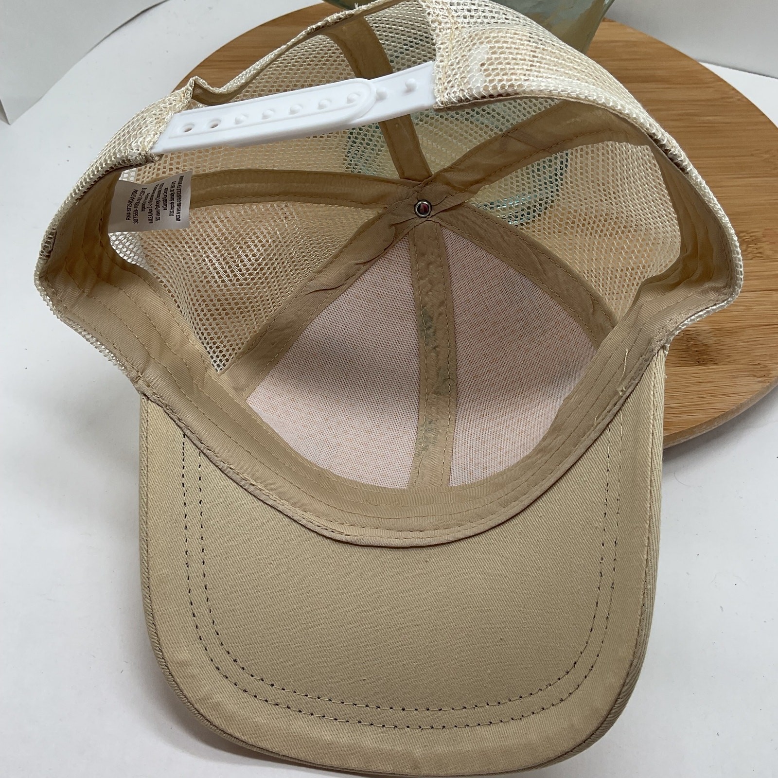 Straw Snapback Mesh Trucker Hat Pineapple Print - image 5