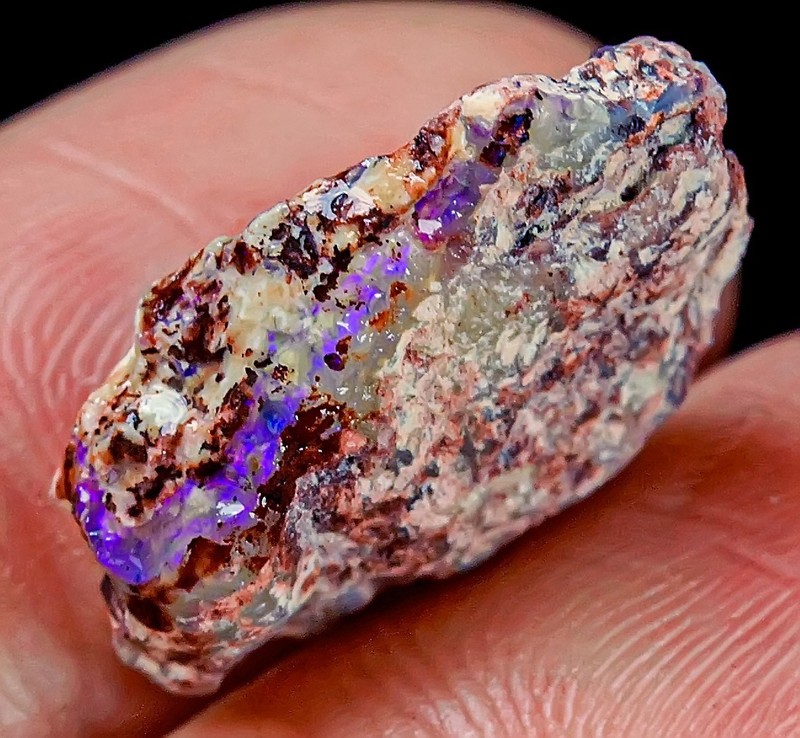 4Ct Natural Australian Lightning Ridge Black Opal Facet Rough Specimen YPW6479