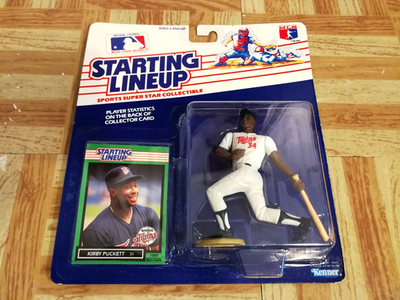 #ad 1989 Starting Lineup Kirby Puckett Minnesota Twins SLU Figure Baseball Card Vtg $11.49