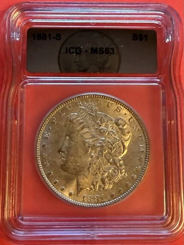 1881 S Morgan Dollar San Francisco ICG MS63 $1 90% Silver Business Strike