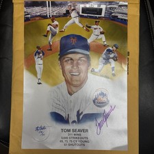 Tom Seaver Signed Autograph Limited Edition Print 238/311 Mets HOF COA