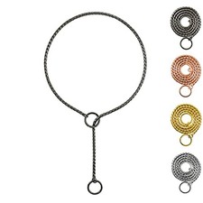 Heavy Duty Dog Choke Collar, Slip Dog P Chain Snake Collar, Anti-Rust, 15.5in...