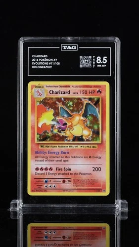 Pokémon TCG XY Evolutions Charizard 11/108 Holo TAG 8.5