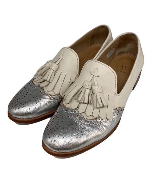 SAYA Tassel Quilted Slip-Ons in Silver Combination - Style 5111