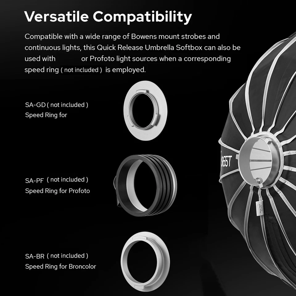 Godox S120T 120cm Quick Release Umbrella Softbox Kit for Photography Studio MNKQ - Image 4 of 4