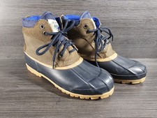 Vintage Women's Duck Boots Bay Area Traders Huntress Steel Shanks Size 9M Blue