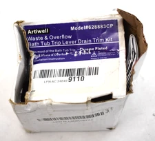 Artiwell Waste & Overflow Bathtub Lever Drain Trim Kit 628883CP Chrome Plated