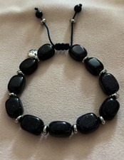 Image of brand new lola rose semi/nikki & me blue sandstone semi precious bracelet
