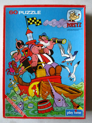 POPEYE Puzzle von 1990, 60 Teile play time, 23x32cm, selten, Sammlerstück vollz.