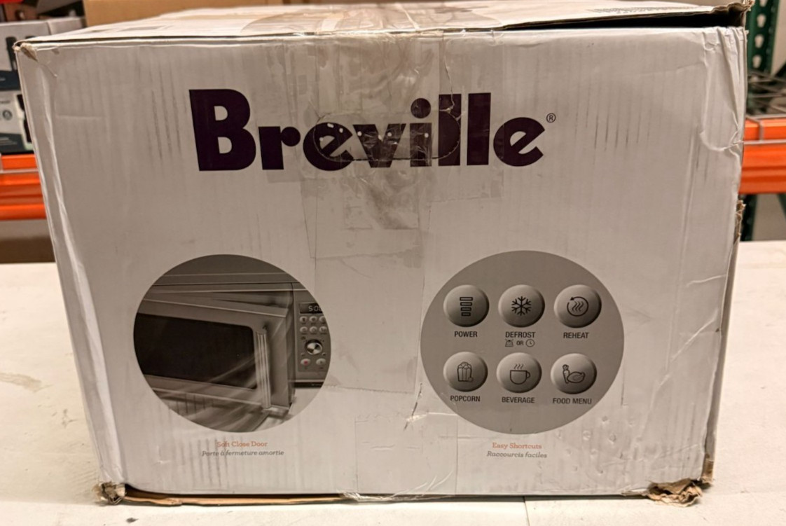 Breville Compact Wave Soft Close Microwave Oven BMO650SIL Silver