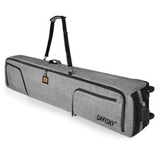 Ski Bags for Air Travel - Ski Bag with Wheels Fit Single Snowboard or 190 Grey