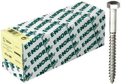 E-NORM  Sechskant-Holzschraube, DIN 571, galvanisch verzinkt