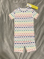 NWT Size 6 Gap Kids Girls Short Summer Pajamas Rainbow Hearts