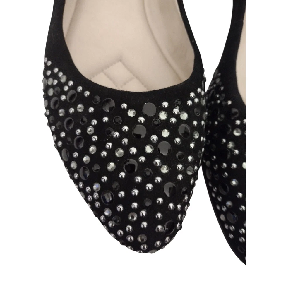Vince Camuto Negro Gamuza Estrás Ballet Plano Talla 10 Eur 40 Foto 2 de 4
