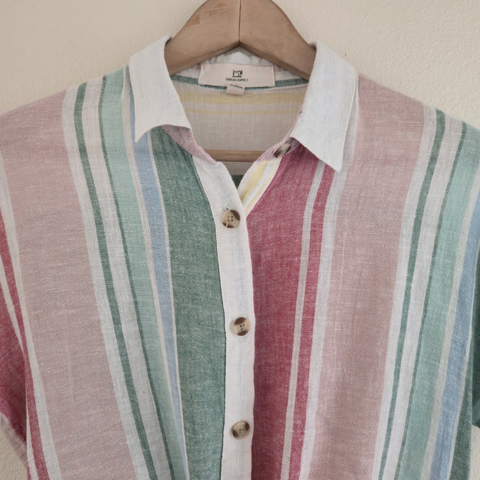 Thread + Supply Striped Collared Button-down Shir… - image 3