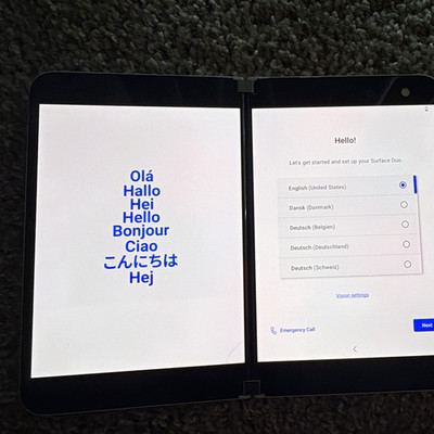 Microsoft Surface Duo 128GB White Dual Screen Foldable Smartphone 11MP