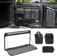 Foldable Tailgate Table Rack Molle Panel For 21-24 Ford Bronco W 3 Storage Bags