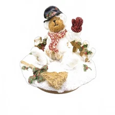Boyds Bears Candle Topper Ernest...The Snowbear #651236 Vintage 2.75" Jar Topper