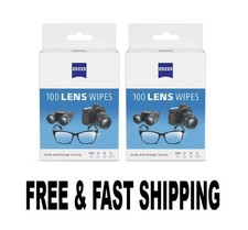 ZEISS Gentle and Thorough Cleaning Eyeglass Lens Cleaner Wipes, 100 Count 2 PACK