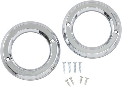 Motor Trike Tri-Glide Trax Fog Light Accent Rings Chrome