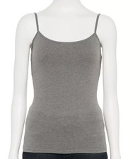 Cami Grey Shelf Bra Layering Fitted Adjustable Juniors' M By SO