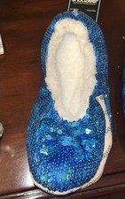 Snoozies Slippers Bling Tween 4-5 NWT Indigo Blue- See Our Additional Listings 