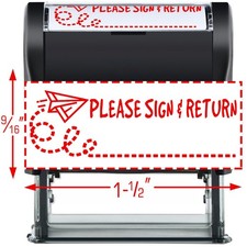 Self Inking Business Stamp, Office Return To Sender Message, Black