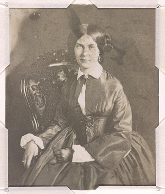 Photo:Mary Devlin Mrs Edwin Booth 1860s Studio Portrait Seated Woman