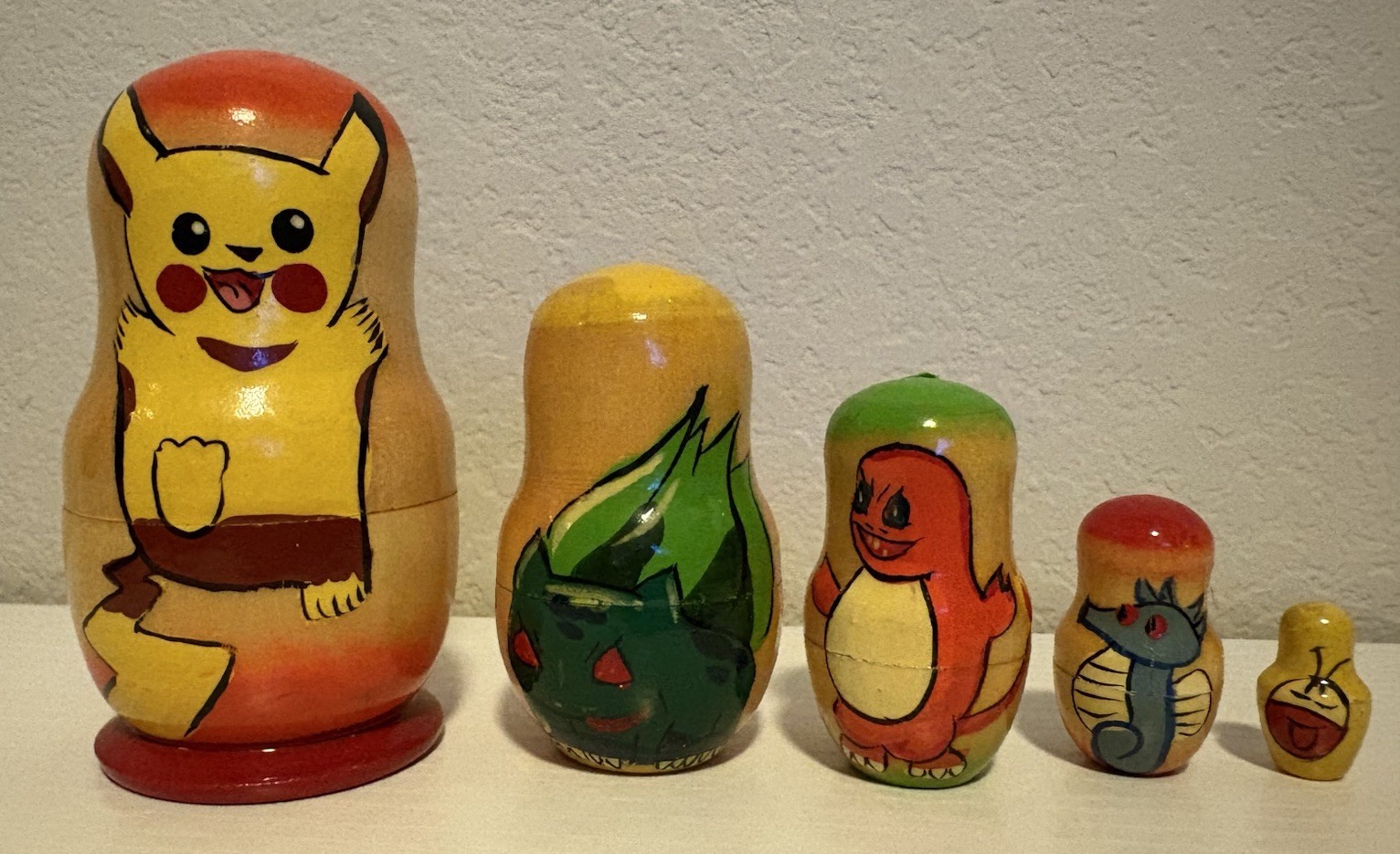 &ndash; Pikachu Set Of 5 &ndash; 4&rdquo; Tallest &ndash; Cute Decor