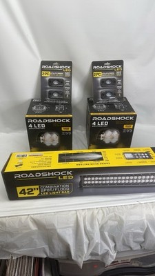 Roadshock LED Combo Light Kit/42  Light Bar,2x- 4led Spot Lights & 4 Rock Lights