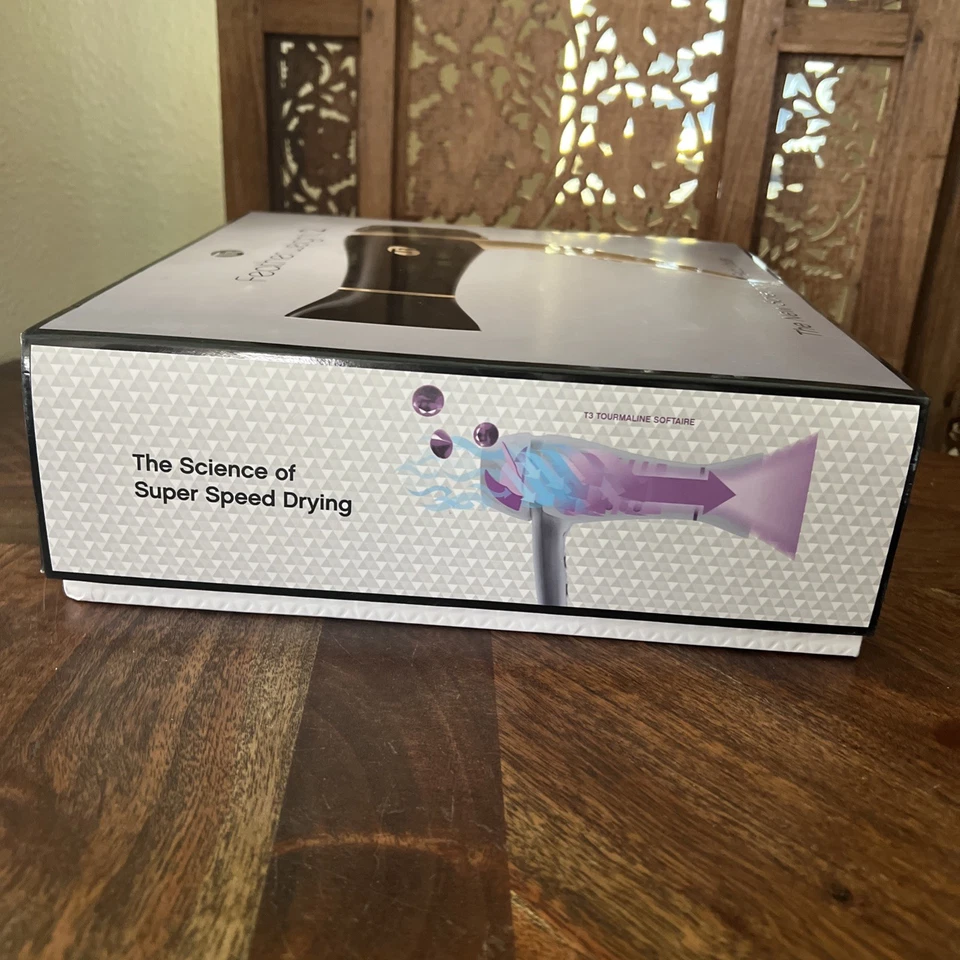 Secador de pelo profesional T3 Featherweight 2 bobina de cerámica negra NUEVO en caja Foto 4 de 4