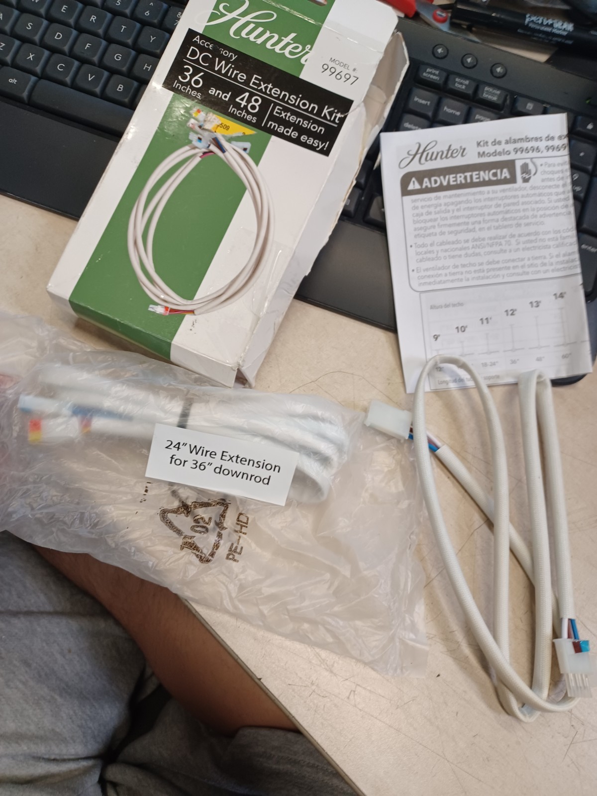 Wire. Message Hunter 36-48 inch DC Accessory Extension Wire Kit 99697 | eBay