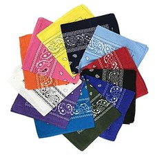 12 PCS Cotton Paisley Bandanas Assorted Colors Head Wrap Scarf for Men Women