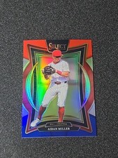 2025 Panini Select - Concourse Aidan Miller #23 Red & Blue Prizm /399 (RC)