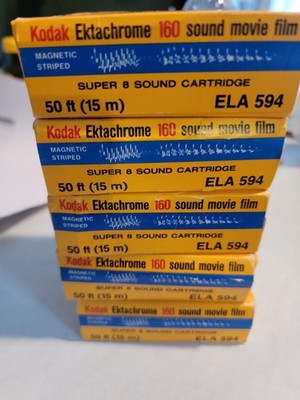 Kodak Ektachrome 160 Super 8 Movie Film Type A Sound 5 Boxes Sold EA Expire 1989